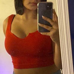 red crop top